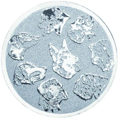Picture of Metal Dogs Head Centre 50mm Silver