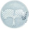 Picture of Metal Crossed Flags Centre 50mm Silver - 2in