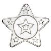 Picture of Star Shaped Medal With 5 Mini Stars (1in Centre) Silver - 2in