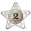 Picture of Star Shaped Medal With 5 Mini Stars (1in Centre) Silver - 2in