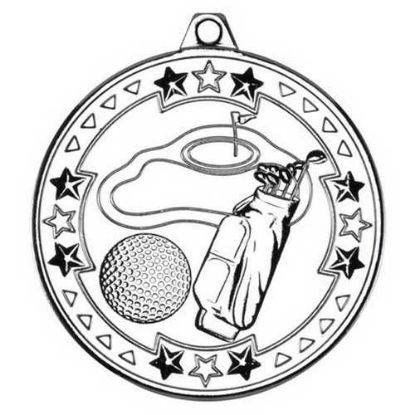 Picture of Golf Tri Star Medal Silver