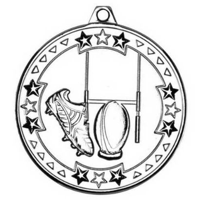 Picture of Rugby Tri Star Medal Silver