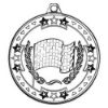 Picture of Motor Sport Tri Star Medal Silver - 2in