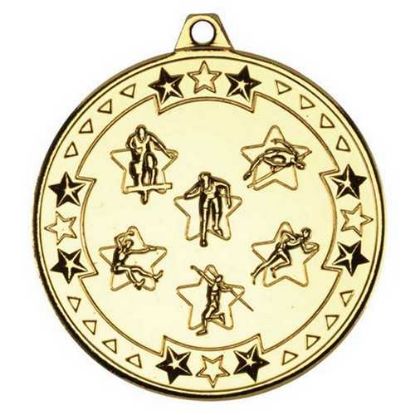 Picture of Multi Athletics Tri Star Medal Gold