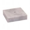 Picture of White Marble Square (1 Hole C|s) 3 X 3 X 0.75in