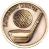 Picture of Golf Medallion Antique Gold Longest Drive -  2.75in