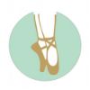 Picture of Acrylic Centre Ballet (Blue Background) - 1in