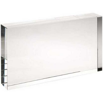 Picture of Clear Glass Rectangle Block In Box (32mm Thick)
