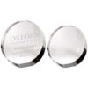 Picture of Clear Glass Round Wedged Paperweight (Flat Or Standing) - 4.5in