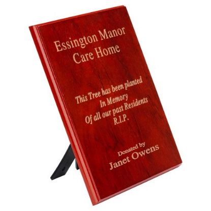 Picture of Rosewood Finish Plaque - 6 X 8in