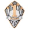 Picture of 1st Diamond Disc In Pewter|gold - 4 X 3in