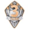 Picture of 3rd Diamond Disc In Pewter|gold - 4 X 3in