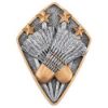Picture of Badminton Diamond Disc In Pewter|gold - 4 X 3in