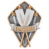Picture of Rowing Diamond Disc In Pewter|gold - 4 X 3in
