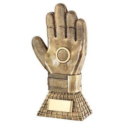 Picture of Brz|gold Football Goalkeeper Glove On Net Base (1in Centre) - 10in