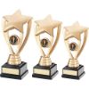 Picture of Gold Shooting Star Holder On Black Base (1in Centre) - 7.75in
