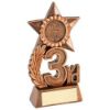 Picture of Leaf And Star Award (1in Centre) Bronze 3rd - 4.75in