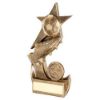 Picture of Brz|gold Football And Boot On Shooting Star (1in Centre) - 4.5in