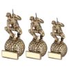 Picture of Brz|gold Crouching Golfer On Golf Ball Base - 8.75in
