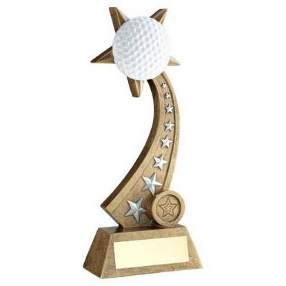 Picture of Brz|pew|white Golf Ball On Star Trail (1in Centre) - 8in