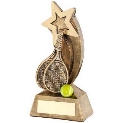 Picture of Brz|gold|yellow Tennis Rackets|ball With Shooting Star - 5.75in