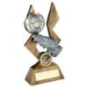 Picture of Brz|pew|gold Football And Boot On Pointed Backdrop (1in Centre) - 10in