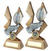 Picture of Brz|pew|gold Rugby Ball And Boot On Pointed Backdrop (1in Centre) - 10in