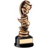 Picture of Brz|gold Drama Masks On Black Base - 6.5in