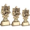Picture of Brz|gold Football 3 Star Wreath Series (1in Centre) - 7.25in