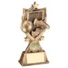 Picture of Brz|gold Football 3 Star Wreath Series (1in Centre) - 7.25in