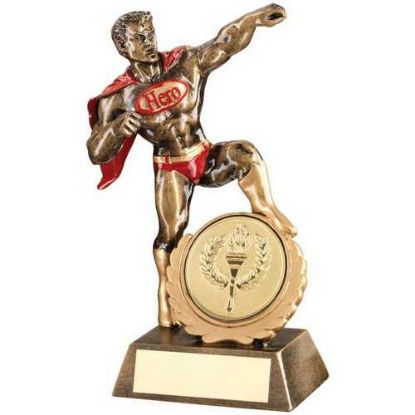 Picture of Brz|gold|red Generic Male Hero Figure (2in Centre) - 7.25in