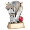 Picture of Pew|gold Cricket Ball With Bat And Stumps On Brz Base (1in Cen) - 6.25in