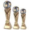 Picture of Brz|pew|gold Football On Leaf Burst Column (1in Centre) - 12in