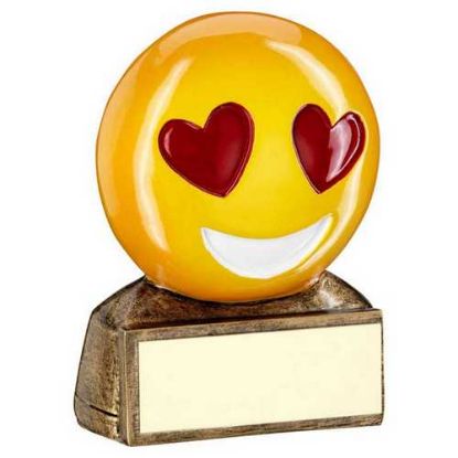 Picture of Brz|yellow|red Heart Eyes Emoji Figure -2.75in