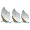 Picture of Jade Glass Plaque With Gold|silver Bubble Detail (4mm Thick) - 7.25in