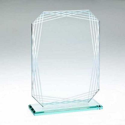 Picture of Jade Glass Rectangle + Silver Lined Edges (4mm Thick)