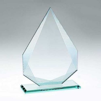 Picture of Jade Glass Diamond + Silver Lined Edges (4mm Thick)