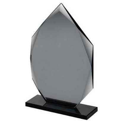 Picture of Smoked Black Glass Diamond Plaque (10mm Thick)