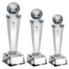 Picture of Clear Glass Column With Lasered Golf Image - 7.25in