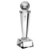 Picture of Clear Glass Column With Lasered Golf Image - 7.25in