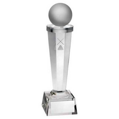 Picture of Clear Glass Column With Lasered Pool~snooker Image