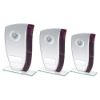Picture of Jade|claret|silver Marble Printed Glass Plaque (1in Centre) - 6.5in