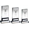 Picture of Clear|black Glass Plaque With Lasered Football Image (15mm Thick) - 7.5in