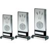 Picture of Clear|black Glass Plaque With Lasered Darts Image (15mm Thick) - 7.5in