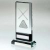 Picture of Clear|black Glass Plaque With Lasered Pool|snooker Image (15mm Thick) - 6.75in