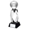 Picture of Clear Glass Column And Football Black Base - 6.5in