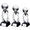 Picture of Clear Glass Column And Golf Ball Black Base - 6.5in