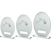 Picture of White|silver Printed Glass Oval With Wreath Design (1in Centre) - 6.5in