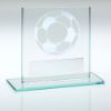 Picture of Jade Glass With Silver Football (1in Centre) - 3.25in