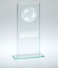 Picture of Jade Glass With Silver Football (1in Centre) - 7.25in